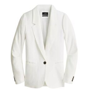 💗 JCREW Parke Blazer in Stretch Linen Blend White Size 4 💗